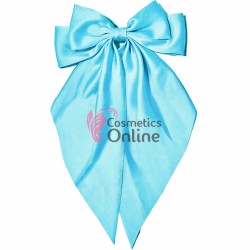 Accesoriu pentru decor par cu Fundita din satin si clema metalica TRD043VV Albastru-Sky